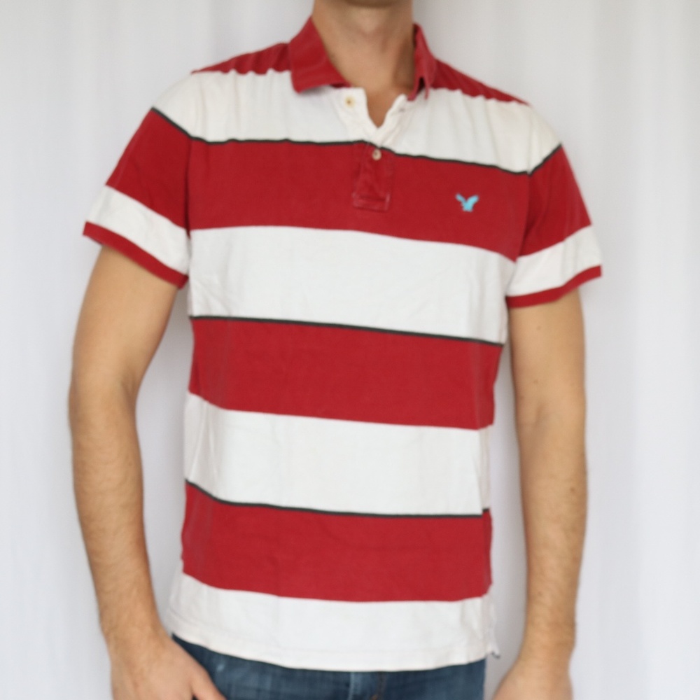 AE red & white polo shirt -A0